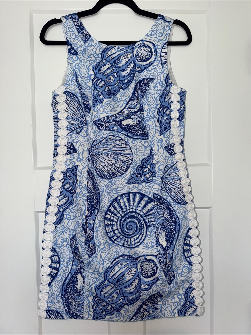 Lilly Pulitzer Mila Shift Blue Peri Pop Up Stuffed Shells